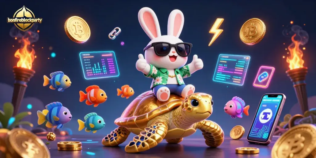 Engage in thrilling play at bonfireblockparty with cartoon characters celebrating vibrant gaming adventures.